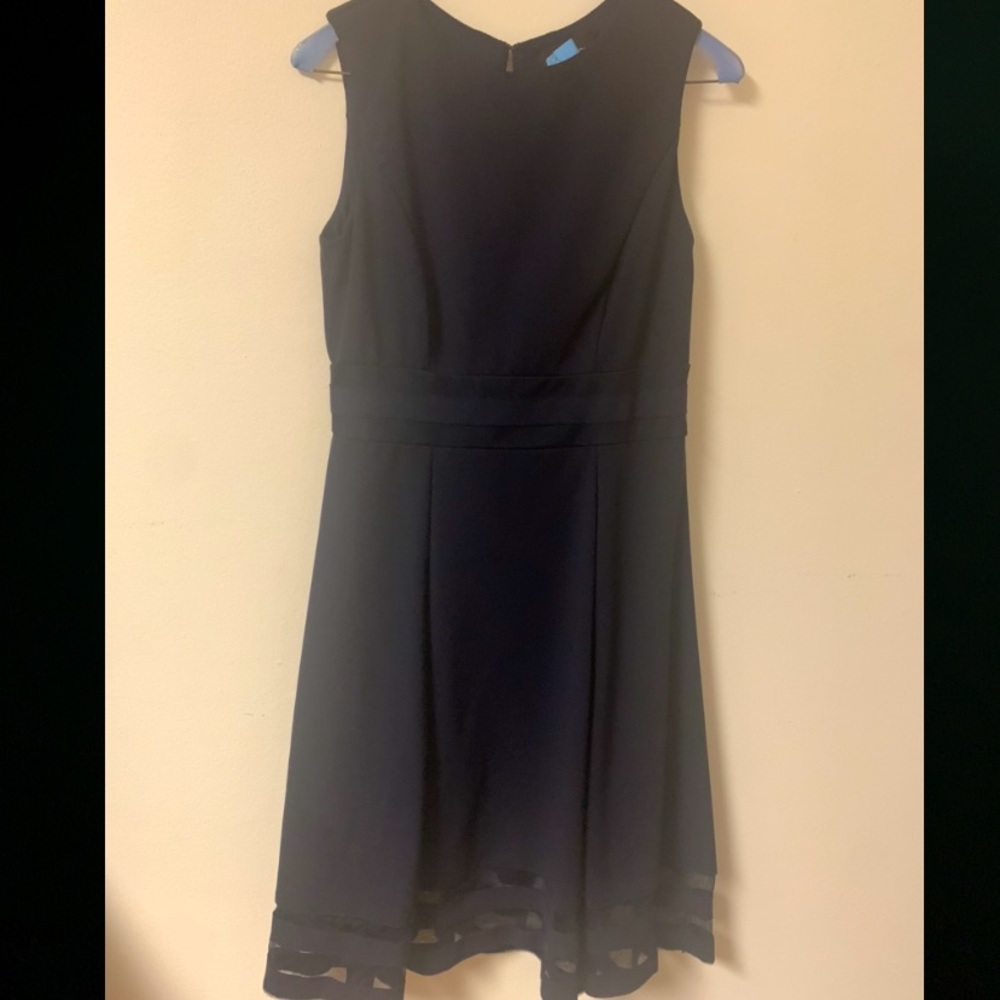 Navy blue flowy dress wore once